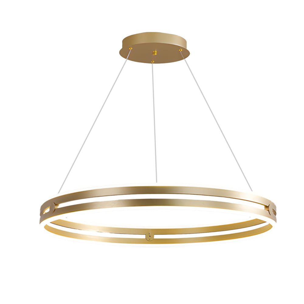 WINTHROP DUAL WHEEL LED PENDANT LIGHTING, ONYX/BRASS/MAHOGANY