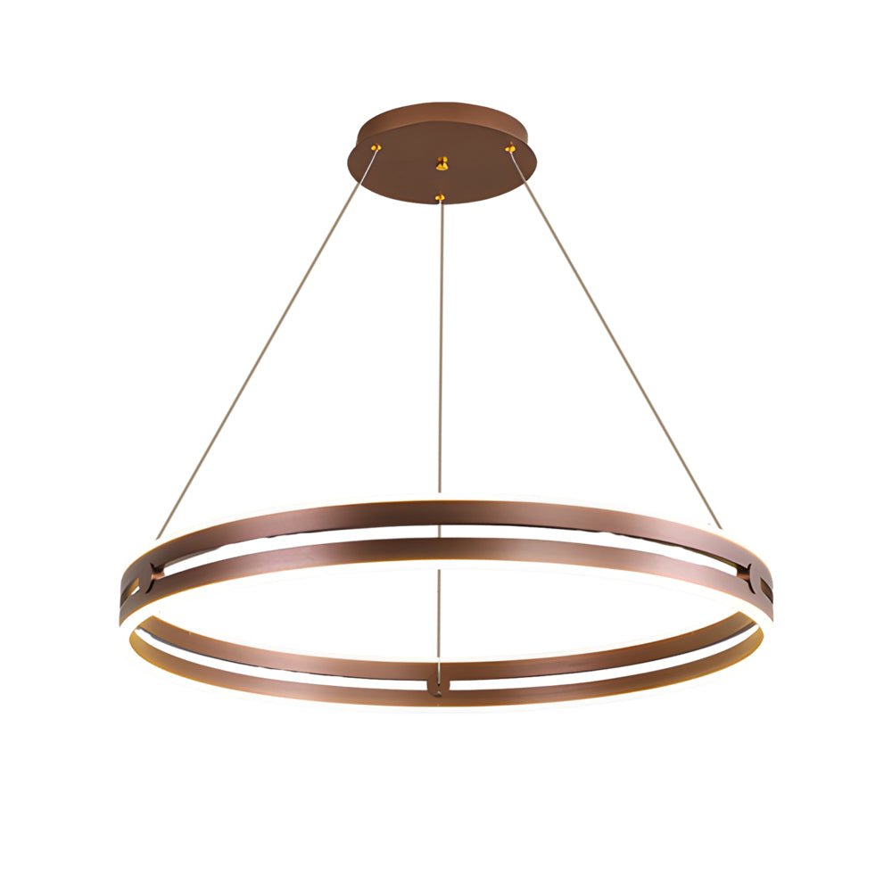 WINTHROP DUAL WHEEL LED PENDANT LIGHTING, ONYX/BRASS/MAHOGANY
