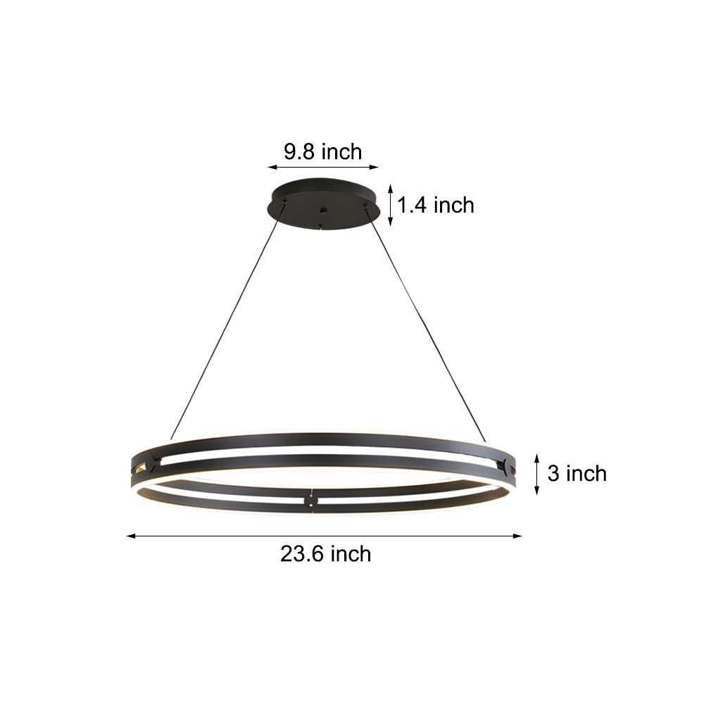 WINTHROP DUAL WHEEL LED PENDANT LIGHTING, ONYX/BRASS/MAHOGANY