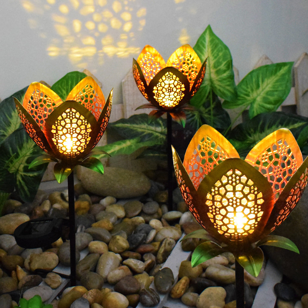 ASTRAL EMBER SOLAR GARDEN LANTERN WITH CELESTIAL PROJECTION