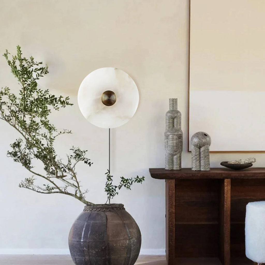 WINDSOR CIRCULAR ALABASTER WALL SCONCE
