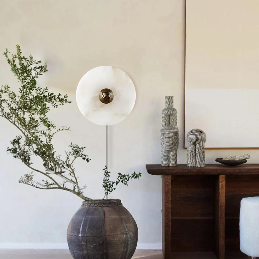 WINDSOR CIRCULAR ALABASTER WALL SCONCE