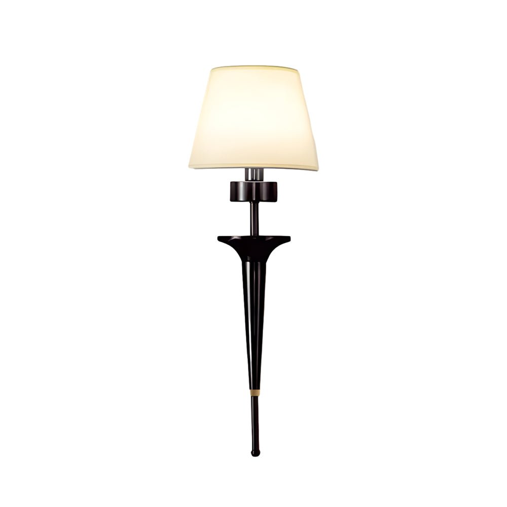 WINTHROP GOLDEN COPPER WALL LANTERN WITH FABRIC SHADE