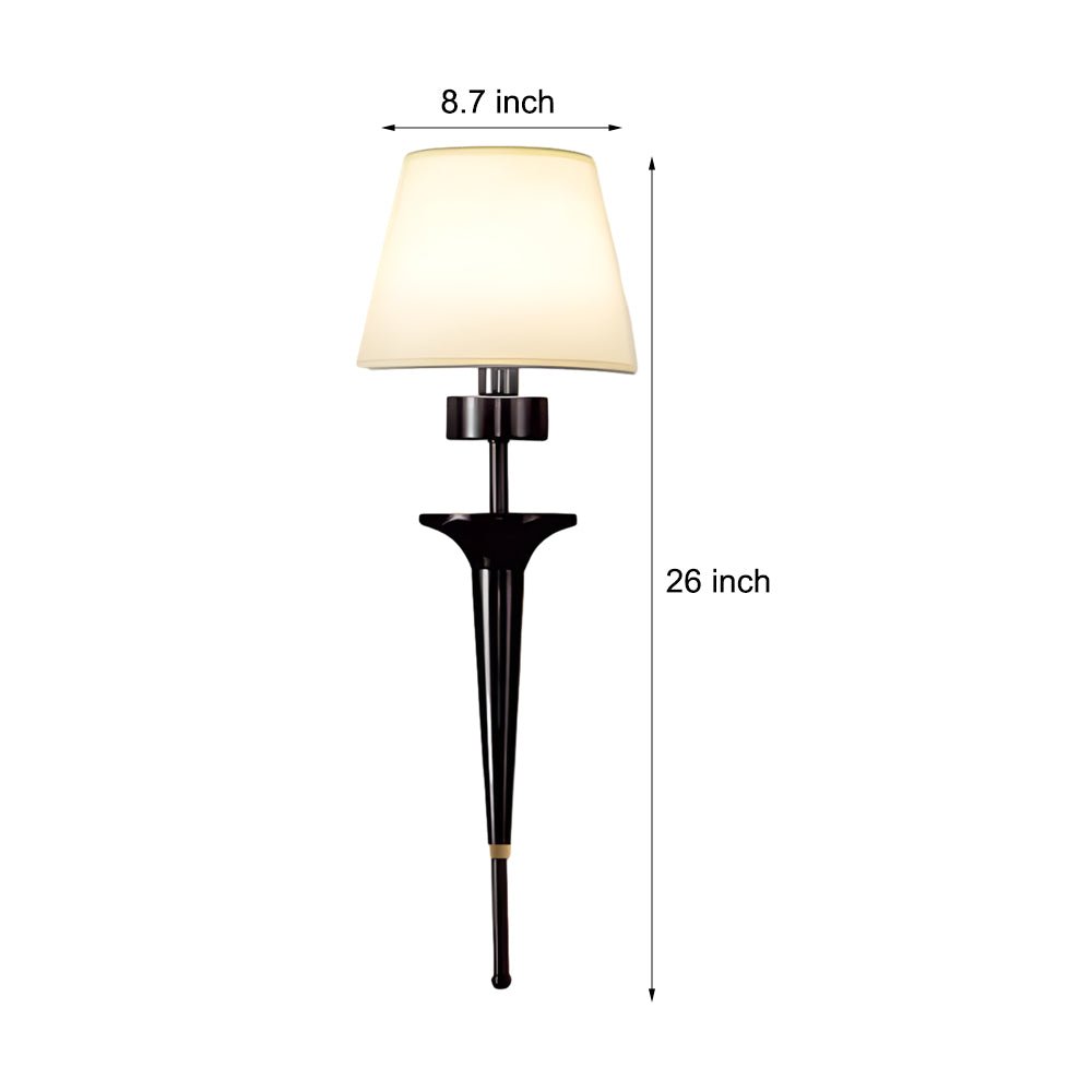 WINTHROP GOLDEN COPPER WALL LANTERN WITH FABRIC SHADE