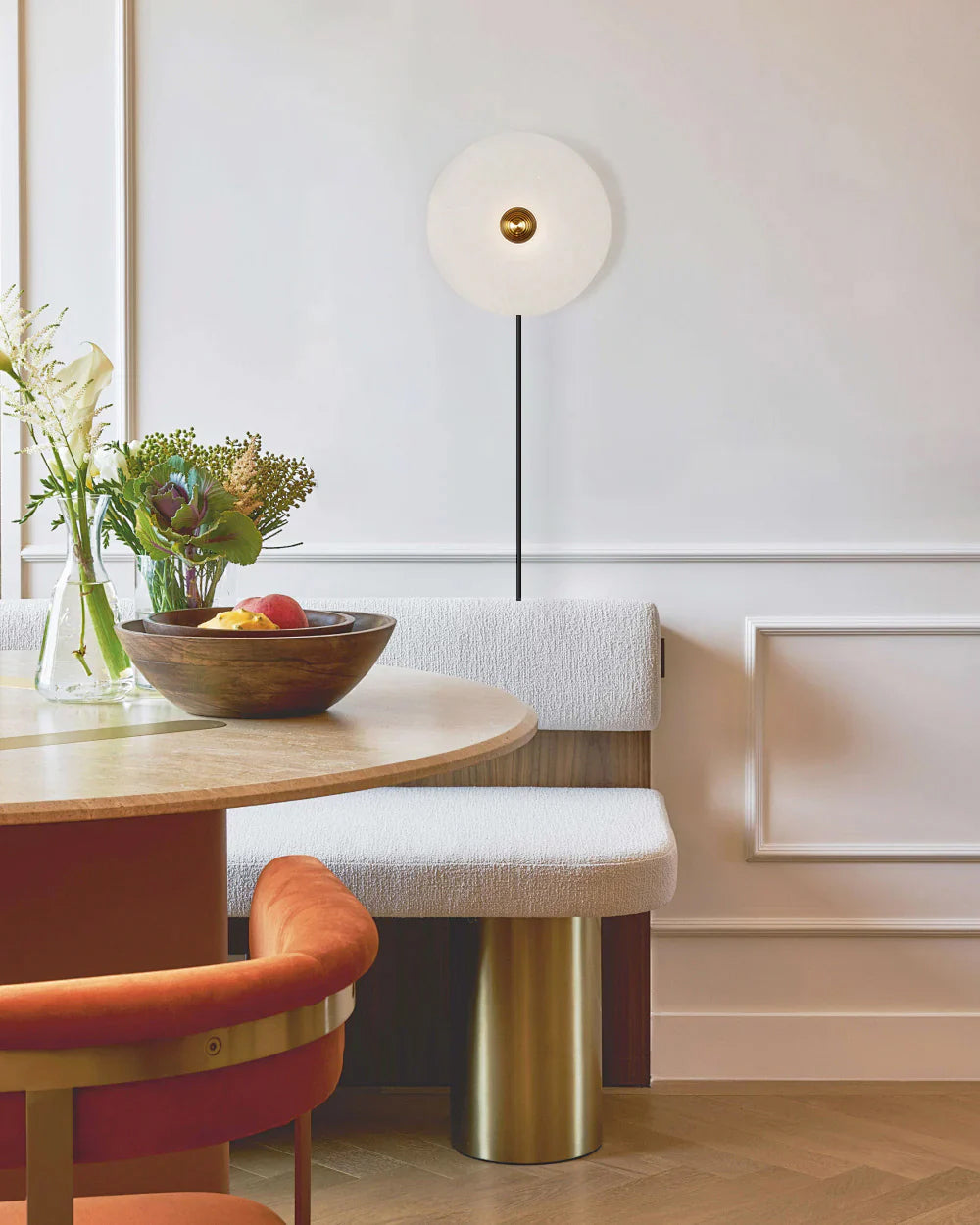 WINDSOR CIRCULAR ALABASTER WALL SCONCE