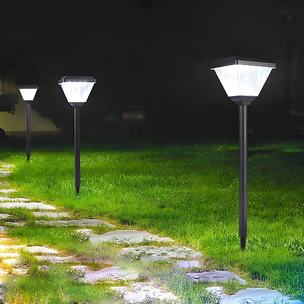 WINDSOR BLACK SOLAR PATH LIGHT WITH MODERN LED ILLUMINATION