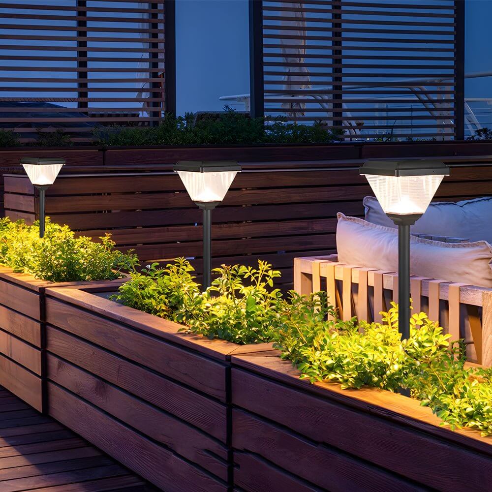 WINDSOR BLACK SOLAR PATH LIGHT WITH MODERN LED ILLUMINATION