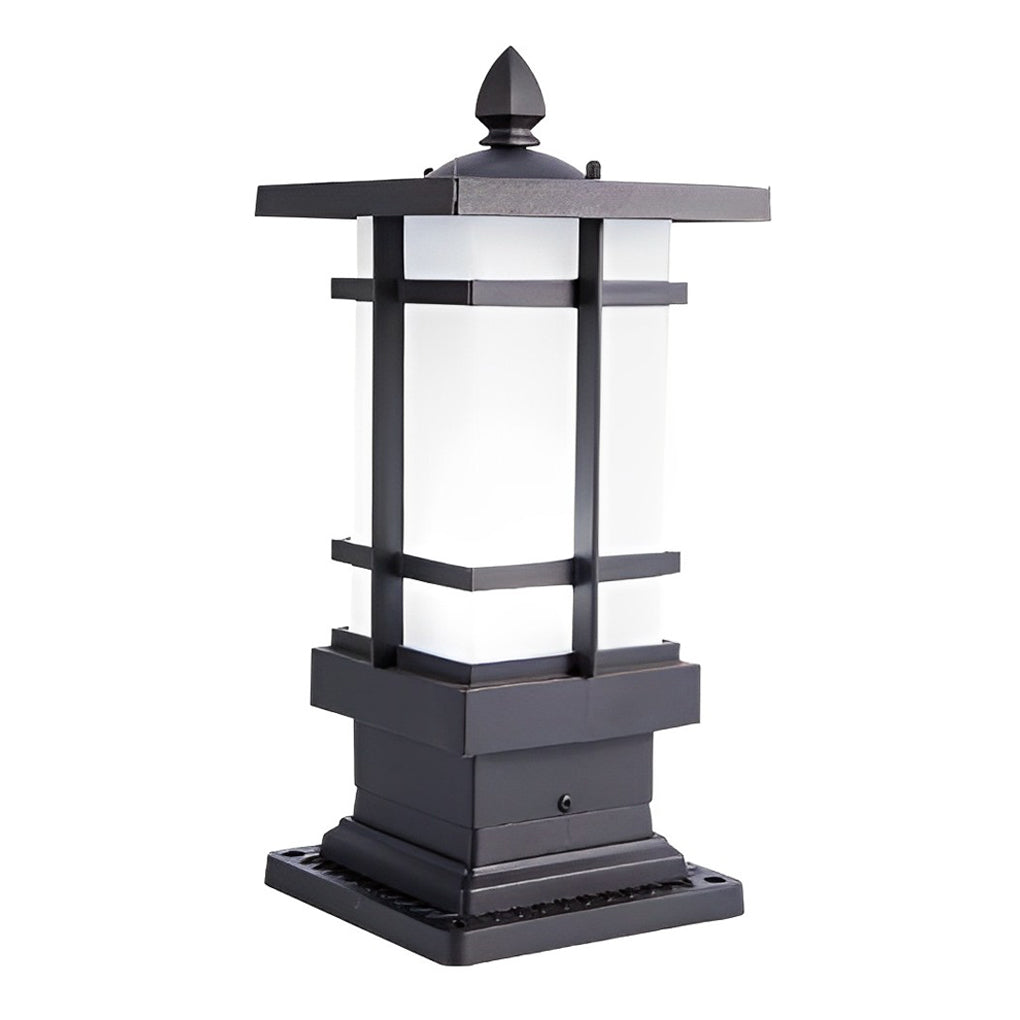 WINTHORPE RUSTIC SOLAR POST LANTERNS WITH REMOTE DIMMING
