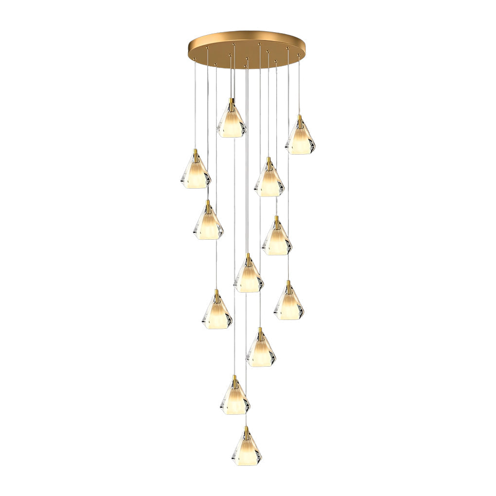 WINTHORPE CRYSTAL GRADUATED DIMMER CHANDELIER