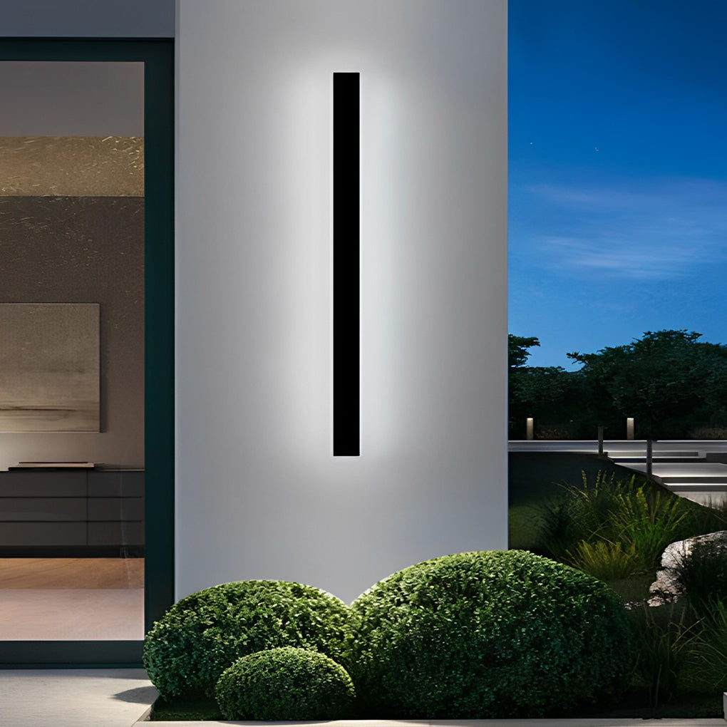 WINTHROP SLIMLINE SOLAR WALL LANTERN, WATER-RESISTANT BLACK FINISH