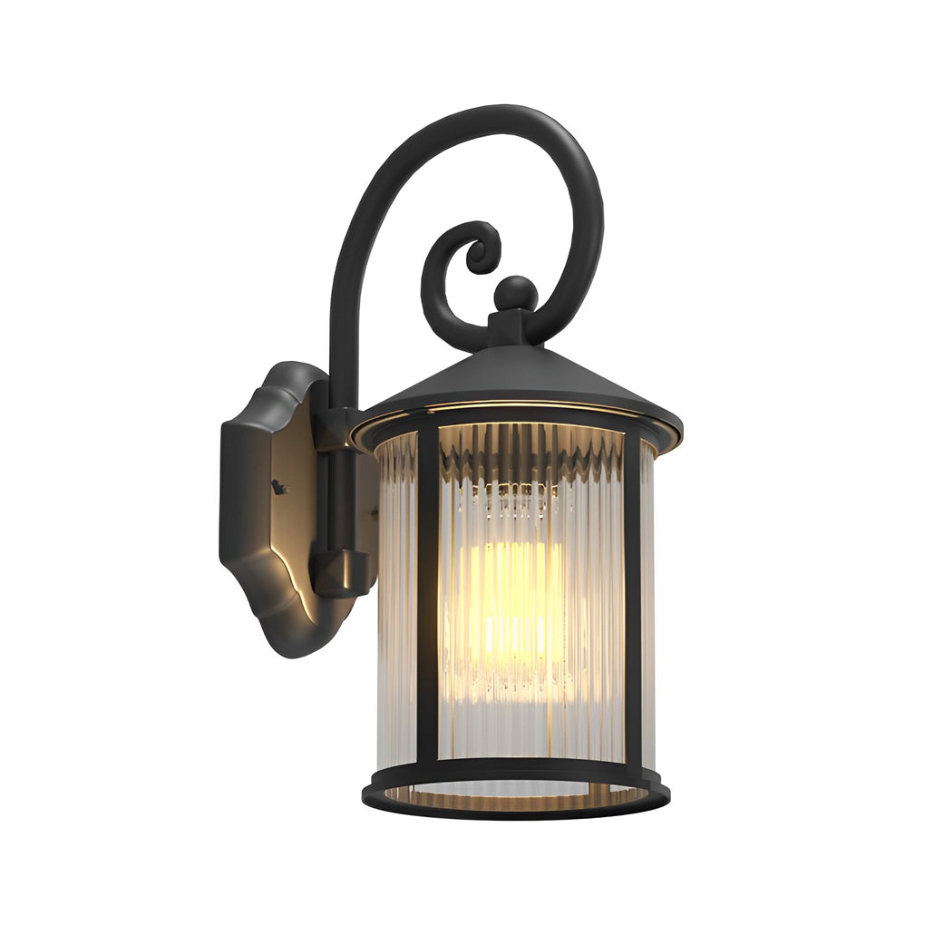 WINTHROP STRIPED GLASS ALUMINUM OUTDOOR WALL SCONCE