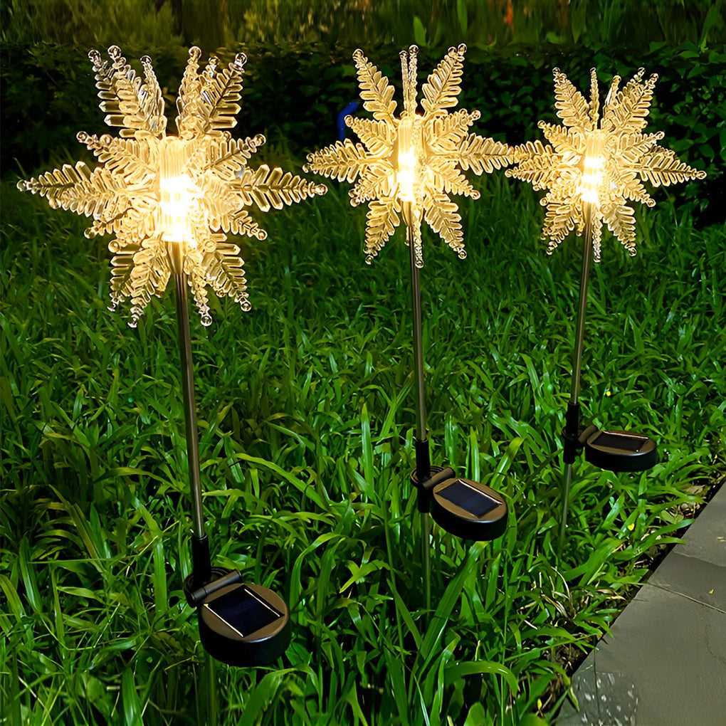 WINTERTON POLYMER SNOWFLAKE GARDEN ILLUMINATORS - SET OF TWO FOR ENCHANTING OUTDOOR DISPLAY