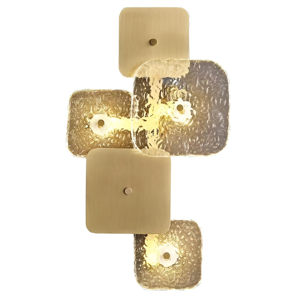 WINTHROP COPPER-FRAMED GLASS SQUARE WALL LIGHT