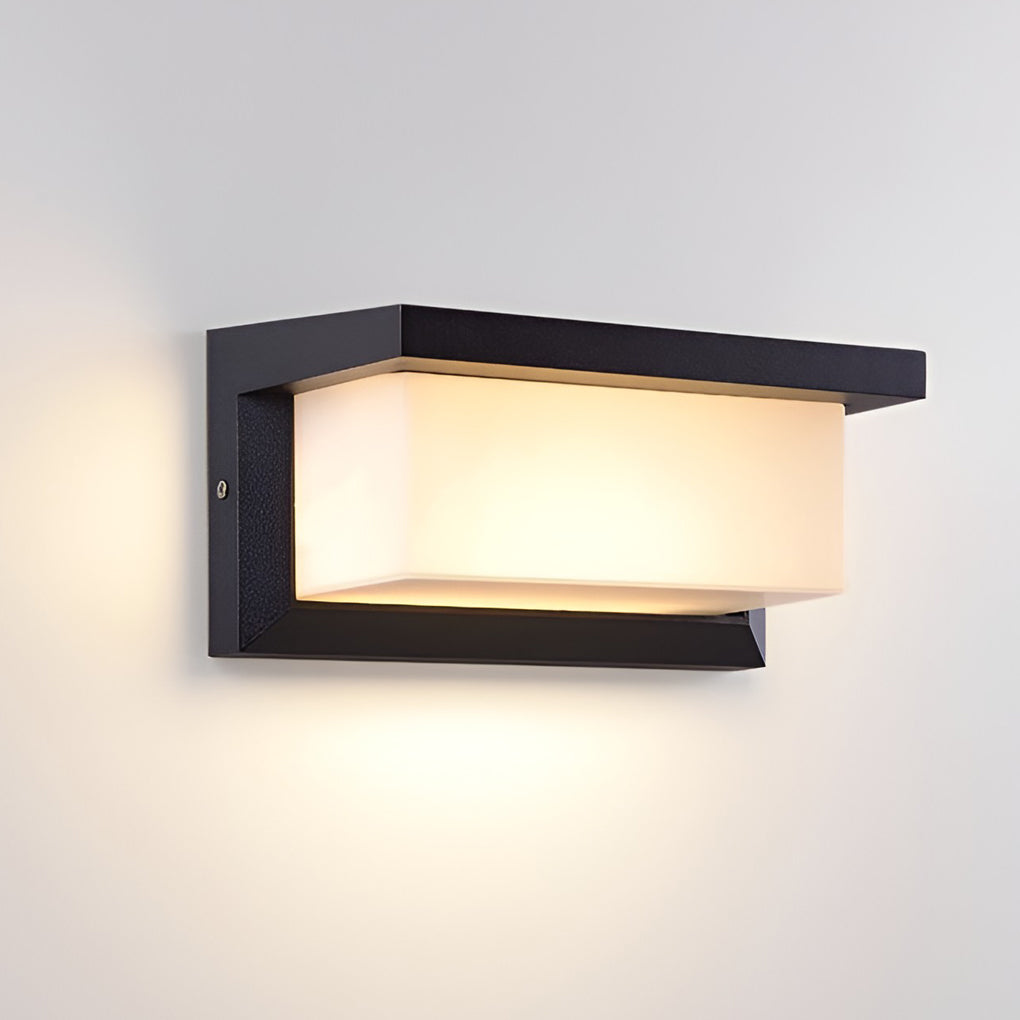 WHITBY RECTANGULAR SOLAR SCONCE WITH LIGHT SENSOR