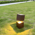 WINTERBOURNE BLACK GEOMETRIC SOLAR GARDEN LANTERN WITH WATERPROOF LED LIGHTING