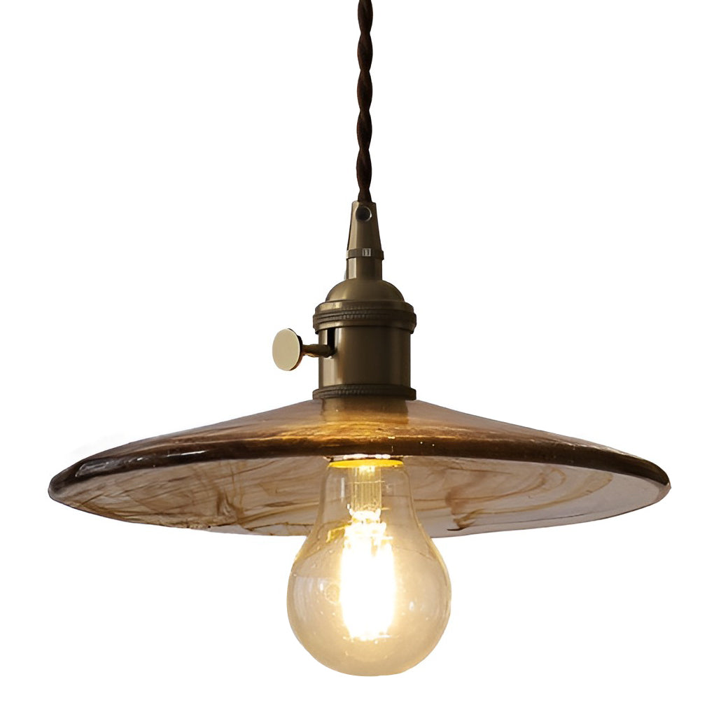 WINTERBOURNE BROWN GLASS CIRCLE PENDANT LIGHT