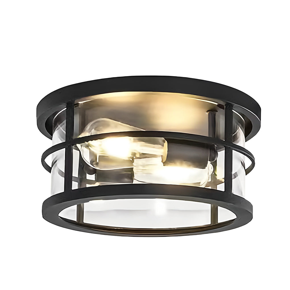 WINDSOR BLACKENED IRON RUSTIC CEILING LANTERN