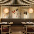 WINTHROPE WOVEN RATTAN LED PENDANT LANTERN