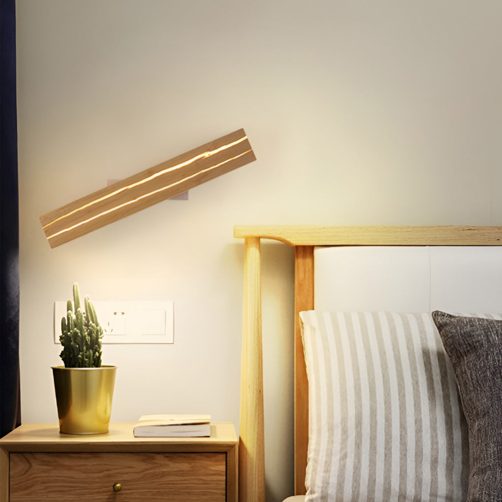 WINCHESTER RECTANGULAR WOODEN TRIO DIMMER WALL SCONCE