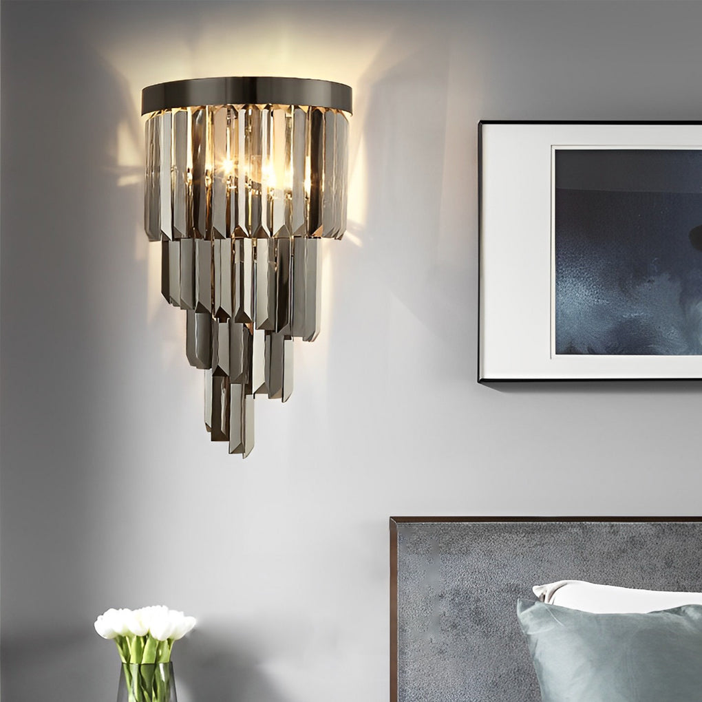 ALDERSON CRYSTAL TRIAD DIMMING WALL SCONCE