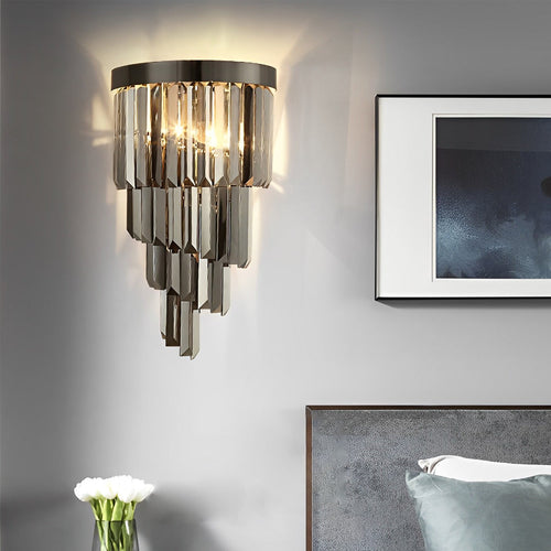 ALDERSON CRYSTAL TRIAD DIMMING WALL SCONCE