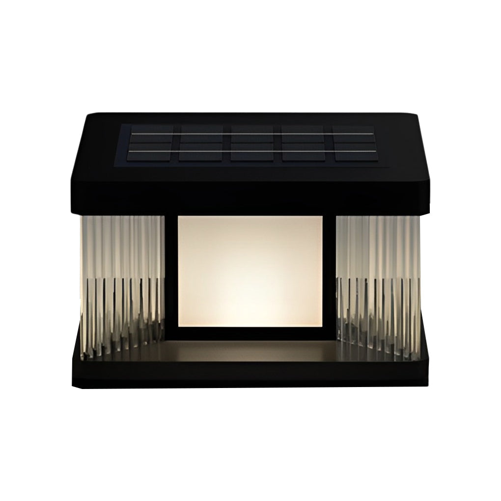 WINDSOR SOLAR-POWERED FENCE POST LUMINAIRE WITH ACRYLIC GLOW