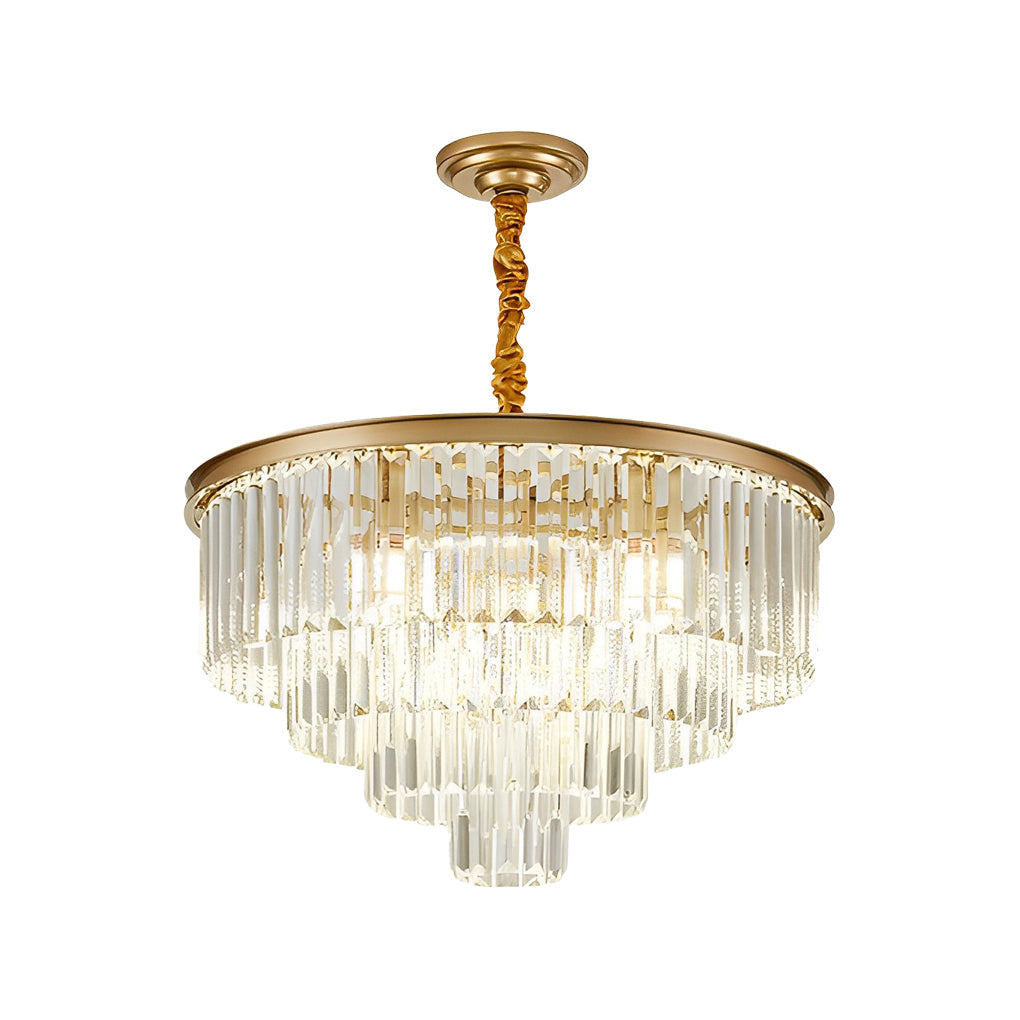WINTHORPE CRYSTAL LAYERED GLOBE CHANDELIER
