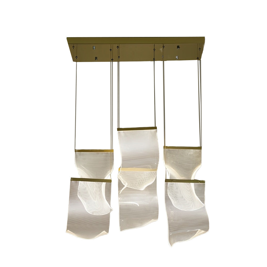 FELSTED CURVATURE ACRYLIC LED CHANDELIER WITH GRADUAL DIMMING