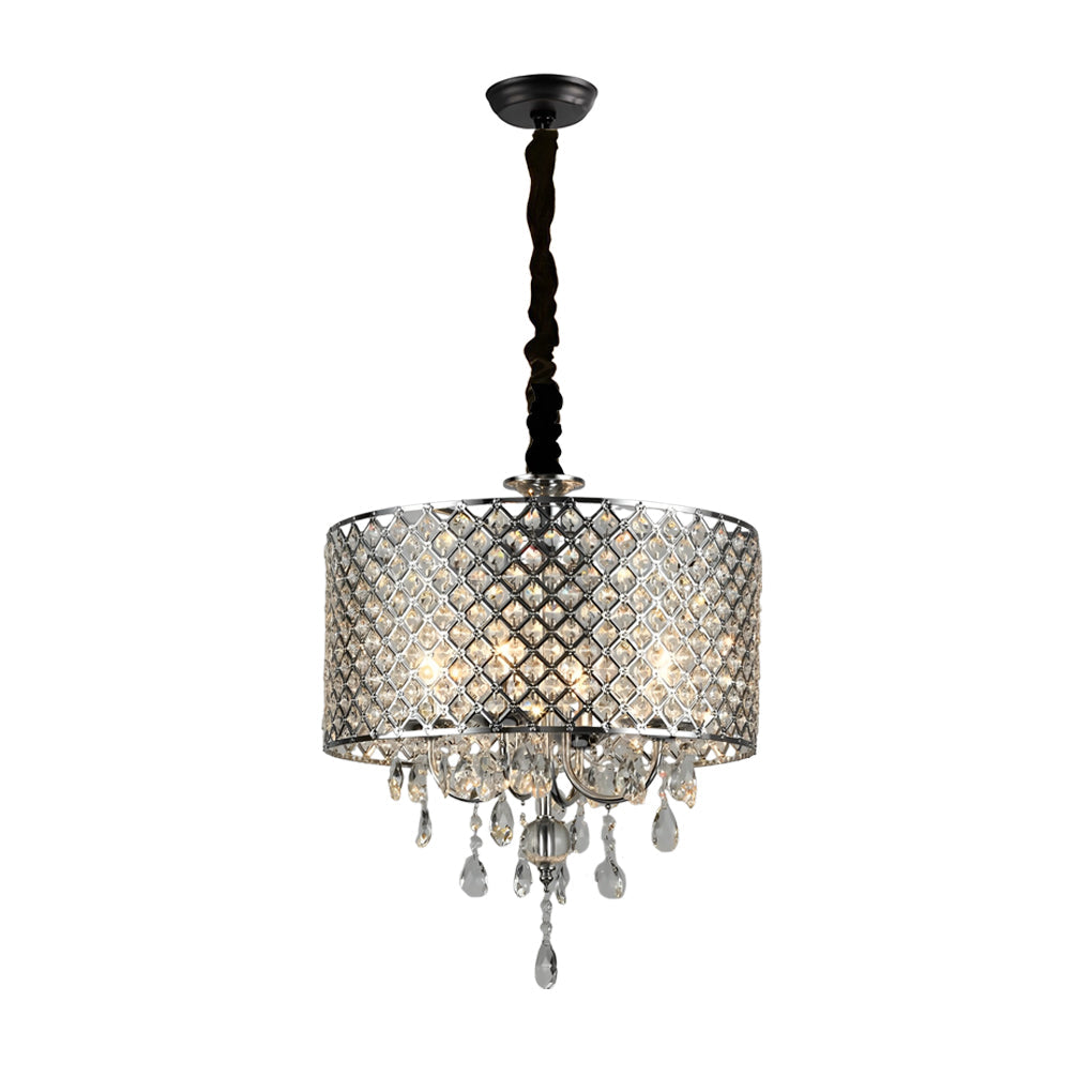 WINTHROP IRON ORB CRYSTAL HANGING LANTERN