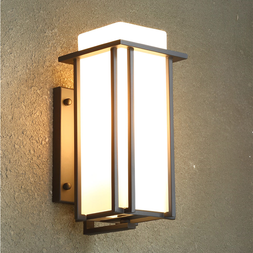 WINTHORPE SQUARE BLACK LED OUTDOOR WALL LIGHTING