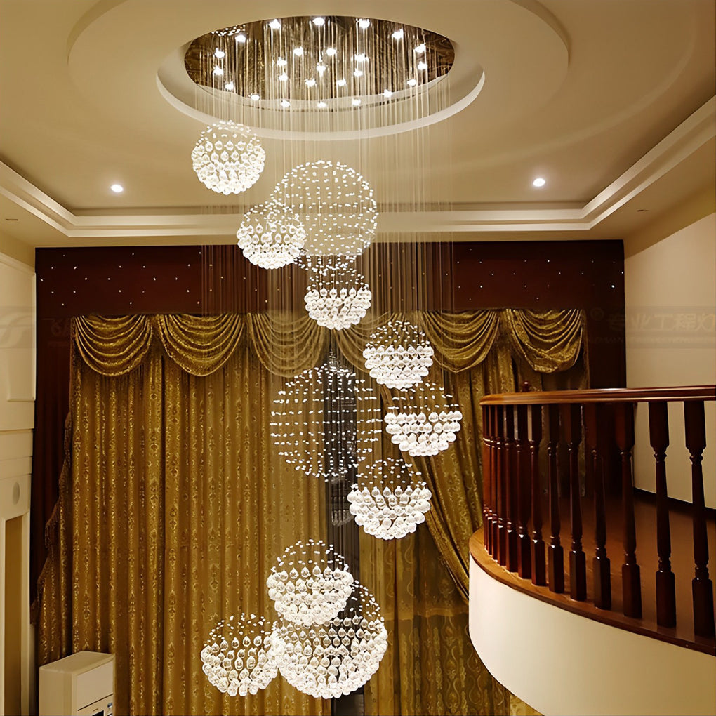 CAMBRIDGE CRYSTAL SPIRAL LED STAIRCASE LUMINAIRE