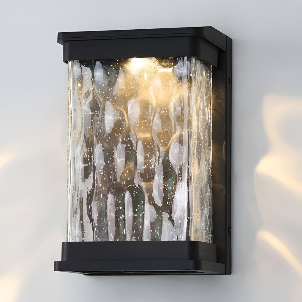WINDSOR HARBOR AQUA-FUSED GLASS OUTDOOR WALL LIGHT