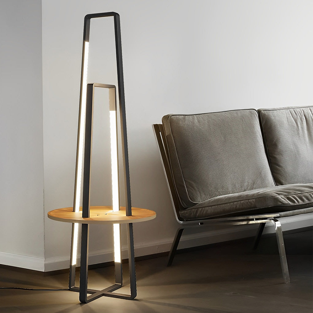 WINTHROP MODERN METAL LED TRAY FLOOR LAMP FOR LIVING SPACE