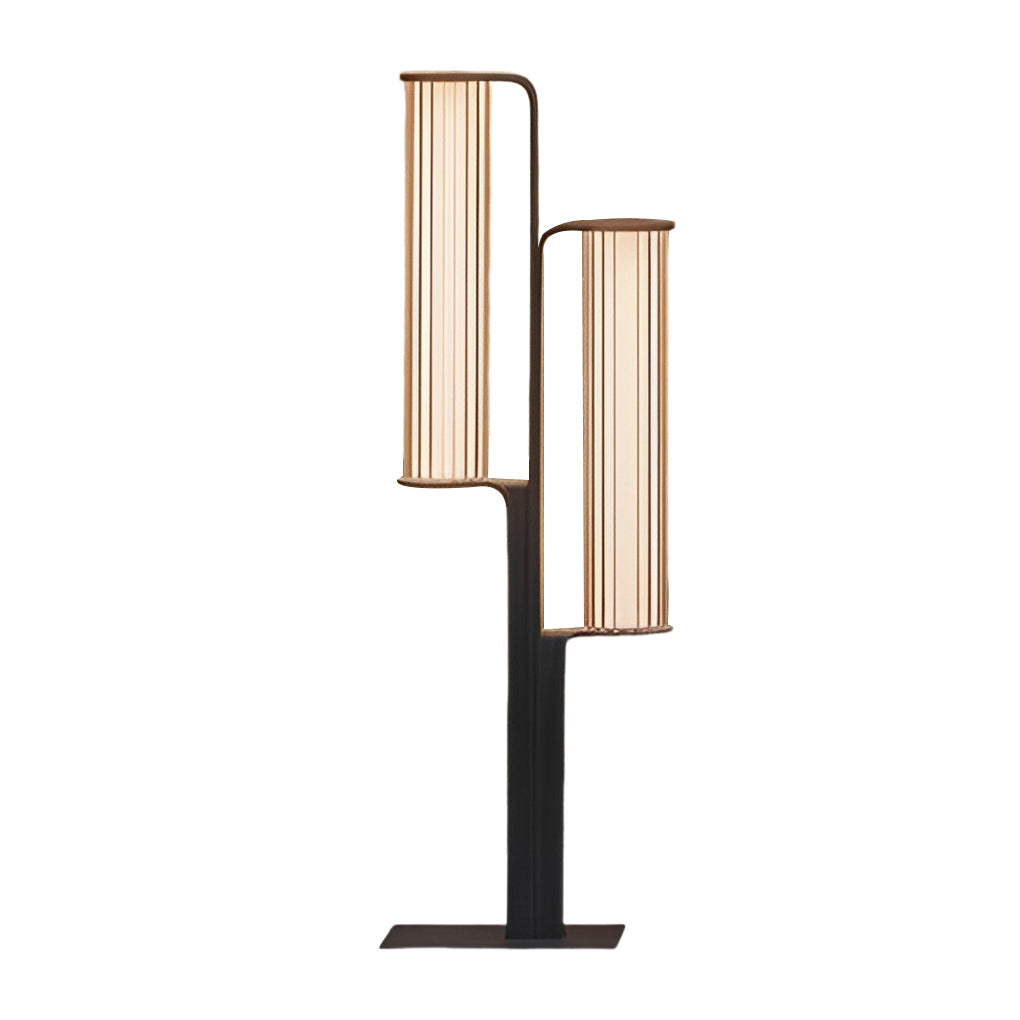 WINDSOR TWILIGHT DUAL CYLINDER PATH LIGHTS, BLACK WATER-RESISTANT OUTDOOR LANTERN