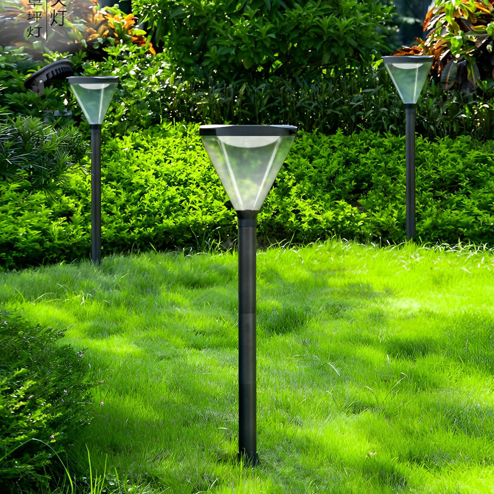 STANFORD BLACK SOLAR GARDEN LANTERN WITH SMART LIGHTING ADAPTATION