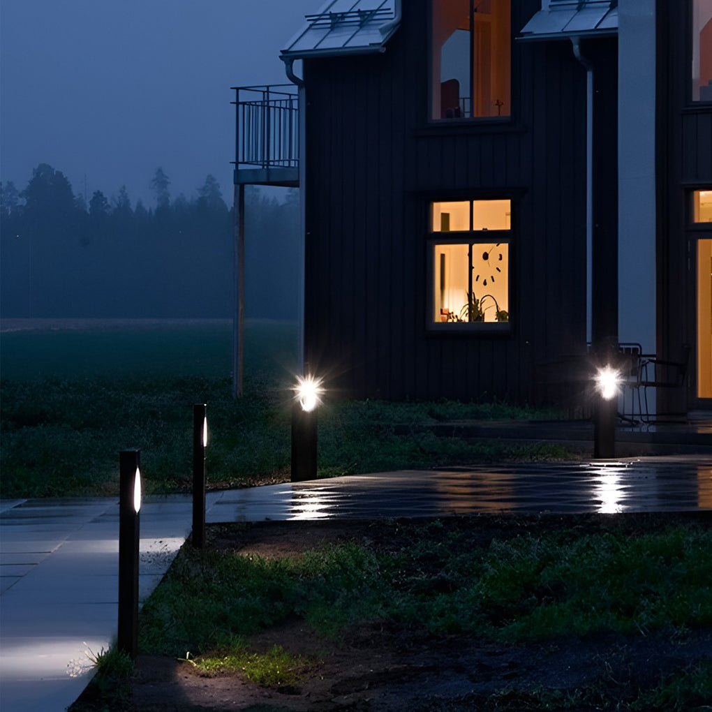 RAVENSHIRE MODERN OUTDOOR PATH LIGHTING WITH DISTINCTIVE CIRCULAR APERTURE
