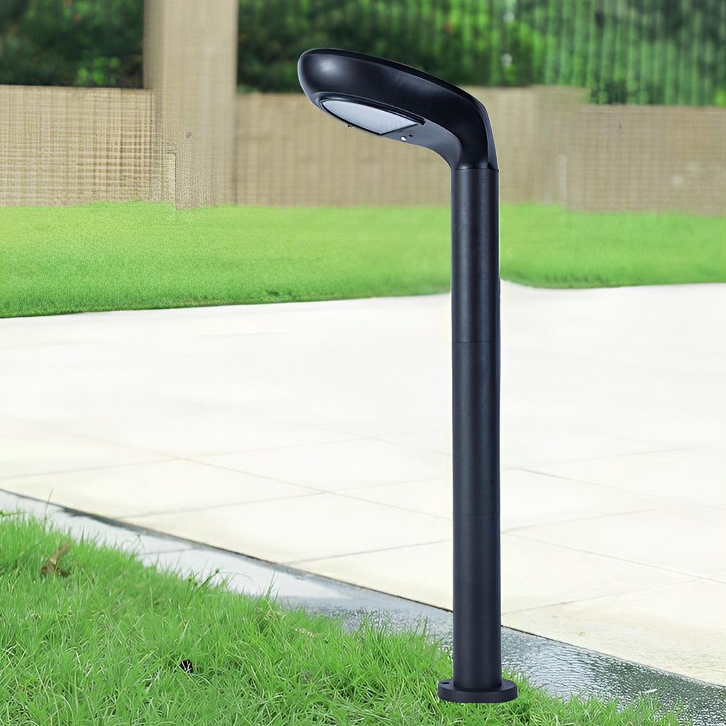 CHARLESTON NIGHTSCAPE SOLAR GARDEN ILLUMINATOR - Sleek Black Aluminum Design for Outdoor Ambiance