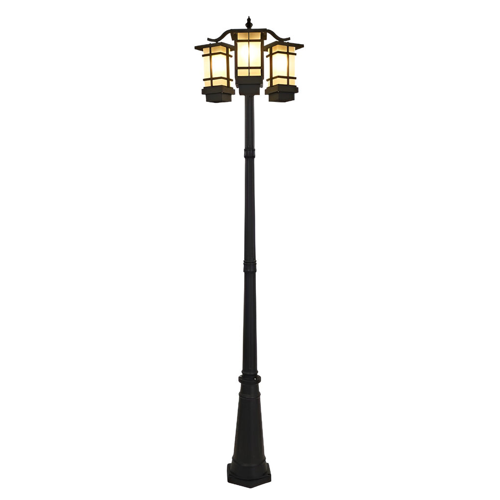 RAVENHURST TRIO OUTDOOR POST LANTERNS - WEATHER-RESISTANT MODERN LIGHTING
