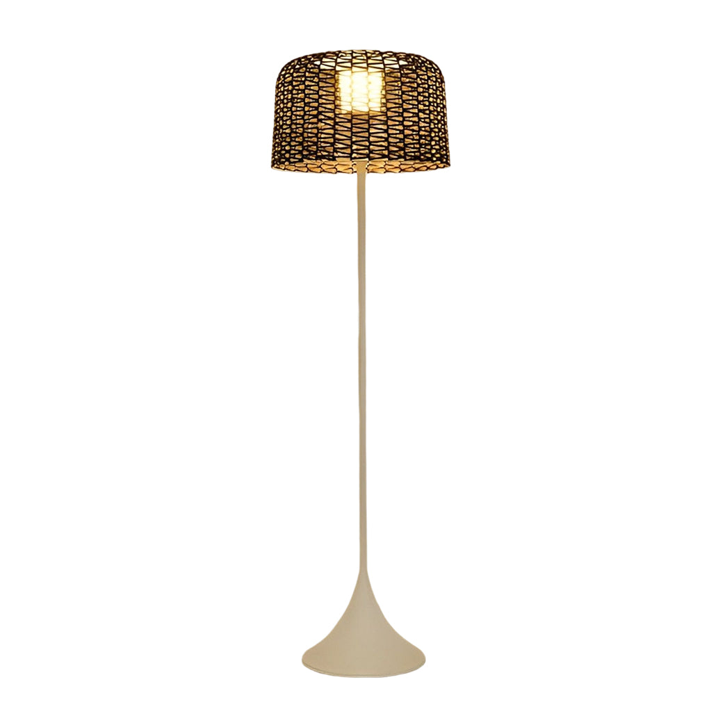 WHITBY WOVEN OUTDOOR LANTERN FLOOR LIGHT