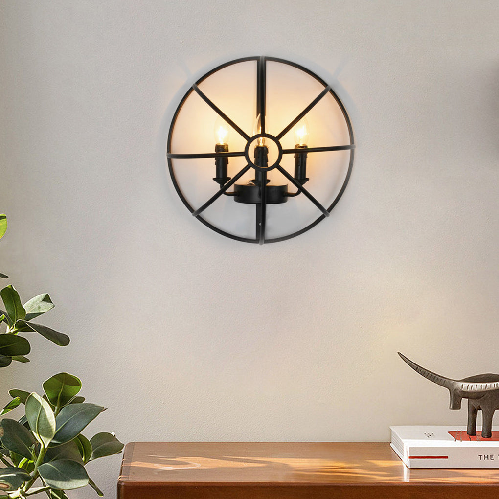 WINDSOR CAST IRON HEMISPHERICAL WALL LANTERN