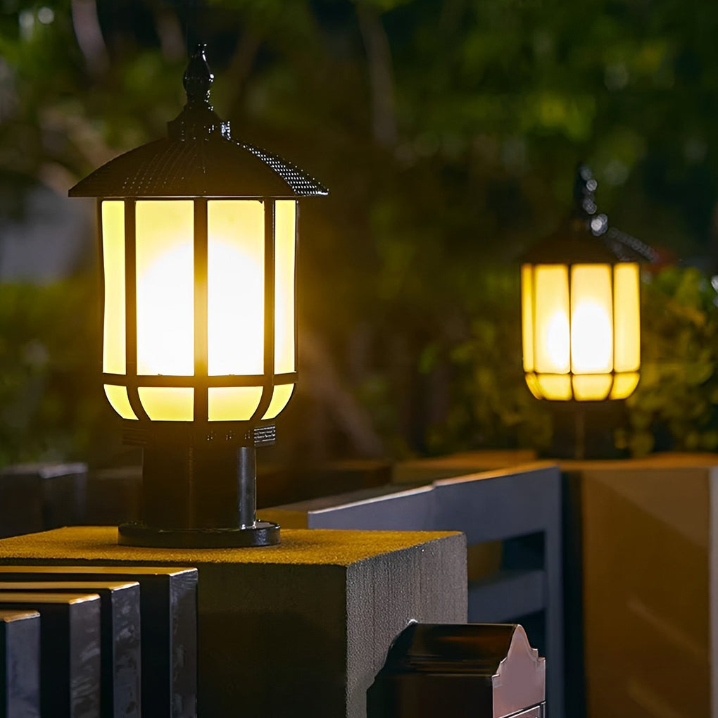 FENWICK WEATHERPROOF 12W LED FENCE POST LANTERN WITH TRIPLE DIMMING