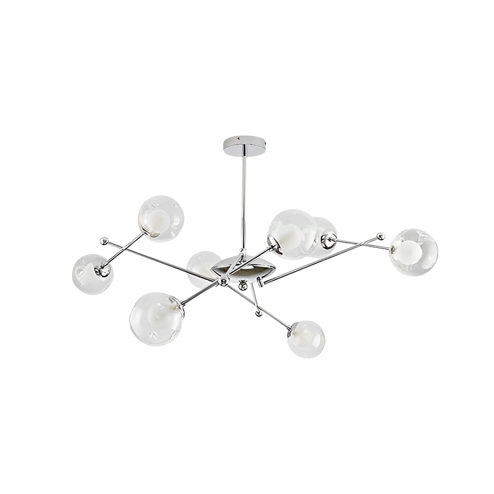 WHITBY TRIO DIMMER GLASS ORB CHANDELIER