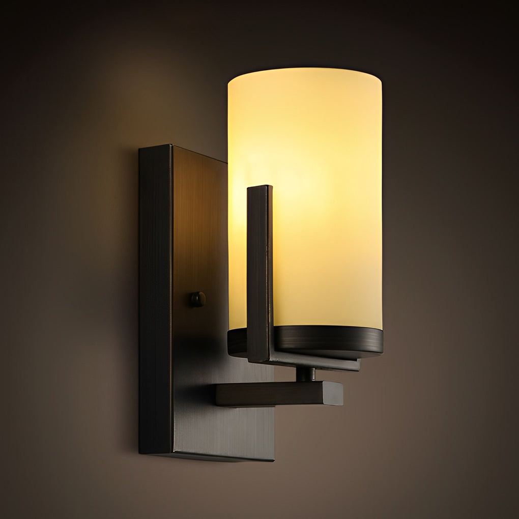 WHITBY VINTAGE GLASS CANDLE SCONCE WITH LED ILLUMINATION