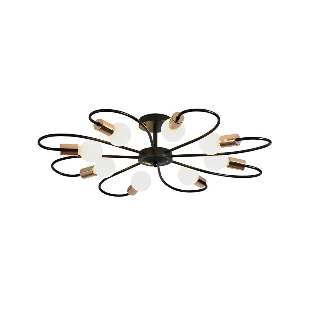 FLORENTINE IRON BLOOM CEILING LANTERN