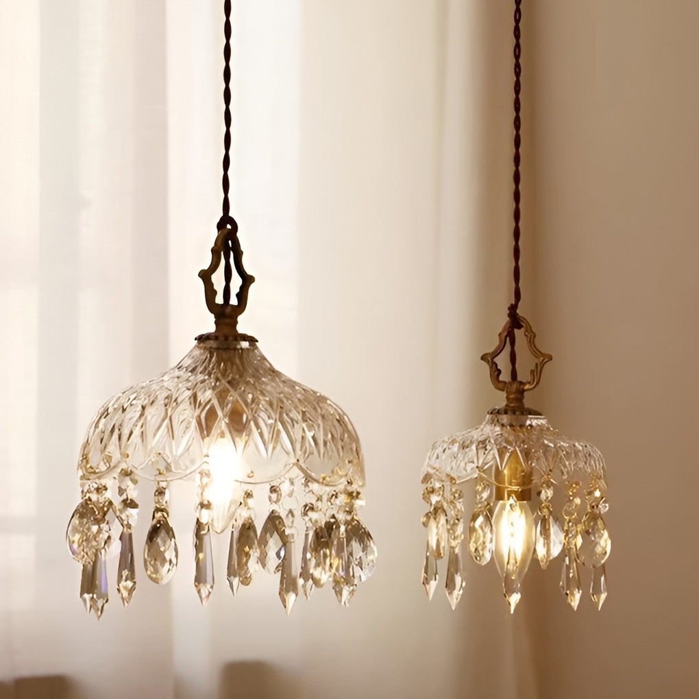 WINTHORPE CRYSTAL GLOBE HANGING LANTERN