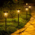 CHARLESTON RINGED SOLAR GARDEN LIGHTS WITH CONICAL DESIGN