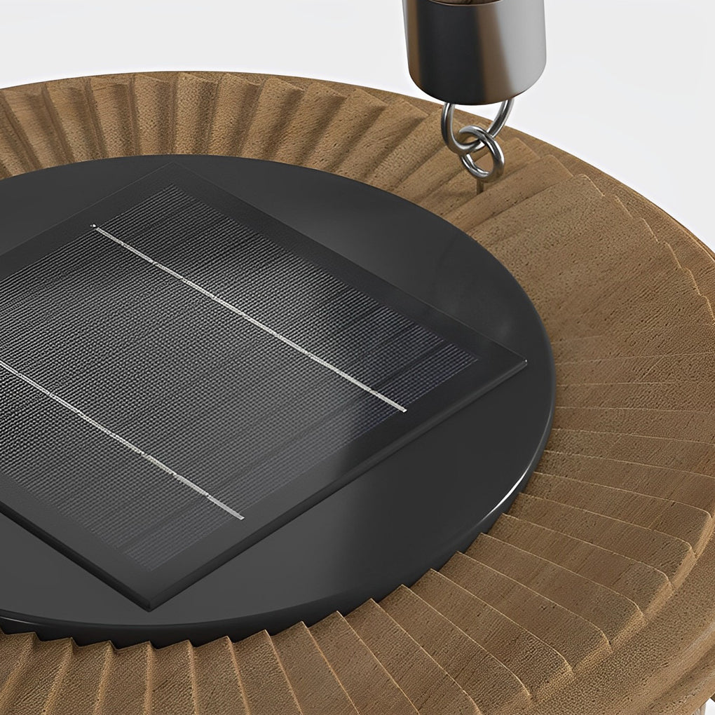 WINCHESTER RATTAN SOLAR GARDEN ILLUMINATOR WITH WATER-RESISTANT DESIGN