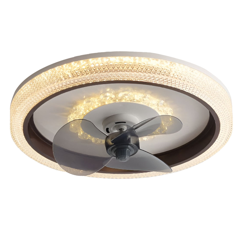 WINTHORPE CIRCULAR LED CEILING FAN WITH VARIABLE BRIGHTNESS AND 360° ROTATION