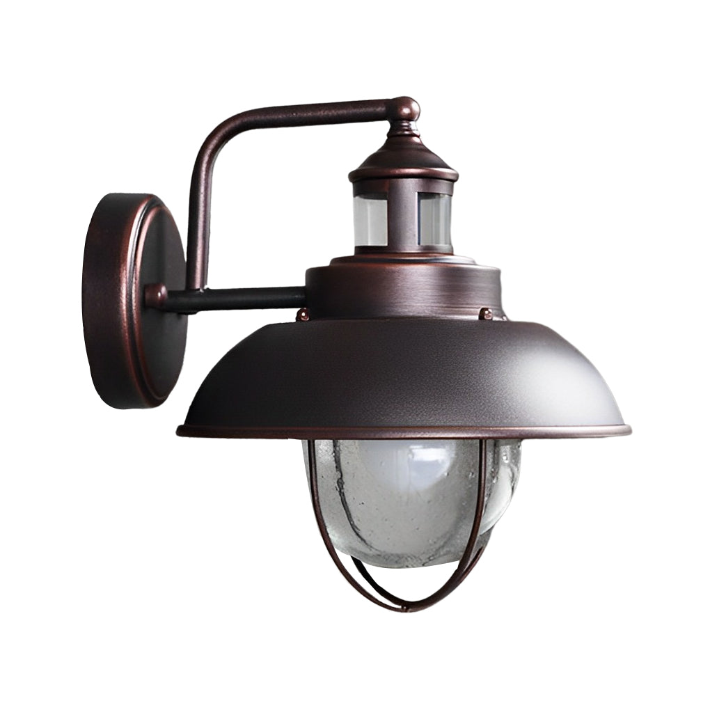 BRISTOL HARBOR ONE-BULB METAL CAGE OUTDOOR WALL LANTERN