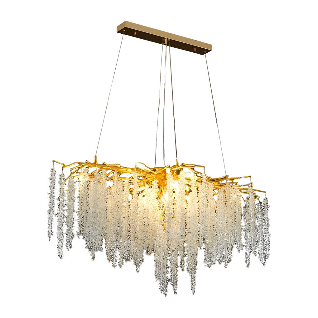 FENWICK CRYSTAL BRANCH CHANDELIER WITH TRIPLE DIMMING